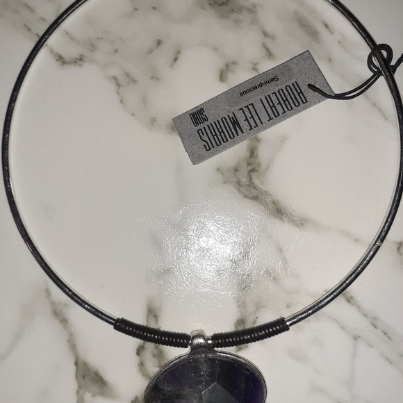 Robert Lee Morris nwt choker necklace Silvertone - Picture 2 of 9